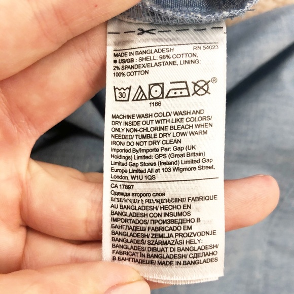 Banana Republic Chambray Cropped Jumpsuit Size 0 - Picture 12 of 13